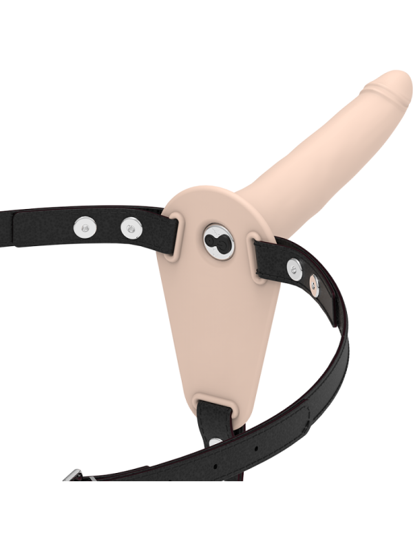 FETISH SUBMISSIVE HARNESS - VIBRATORE IN SILICONE CARNE 15 CM