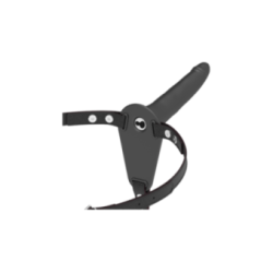 FETISH SUBMISSIVE HARNESS - VIBRATORE IN SILICONE NERO 15 CM