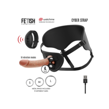FETISH SUBMISSIVE CYBER STRAP - IMBRAGATURA CON TELECOMANDO TECNOLOGIA DILDO WATCHME L