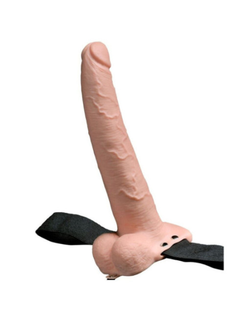 FETISH FANTASY SERIES - IMBRACATURA REGOLABILE PENE REALISTICO CON SFERE RICARICABILI E VIBRATORE 23 CM