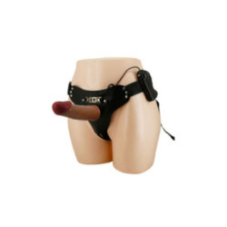 PRETTY LOVE - STARKS IMBRAGATURA SLIP DILDO VIBRAZIONE MULTI-SPEED 17,5 CM MARRONE CHIARO