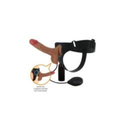 PRETTY LOVE - SLIP UNIVERSALE CON DILDO VIBRANTE E SQUIRTING 15,5 CM MULATO