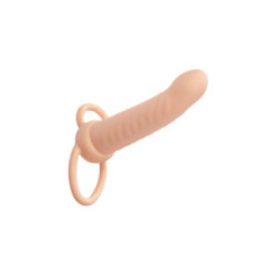 CALEXOTICS - MAXX RIBBED DUAL PENETRATOR 10 VIBRAZIONI CARNE