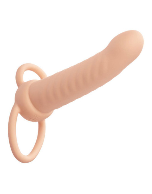 CALEXOTICS - MAXX RIBBED DUAL PENETRATOR 10 VIBRAZIONI CARNE