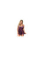 SUBBLIME - BABYDOLL CON FIOCCO E DETTAGLI LUCIDI VIOLA L / XL