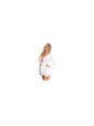 SUBBLIME - BABYDOLL BIANCO MANICA LUNGA E CON FRANGE S / M