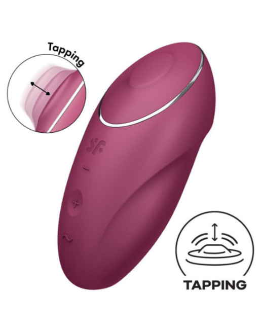 SATISFYER - TAP & CLIMAX 1 VIBRATORE LAY-ON ROSSO