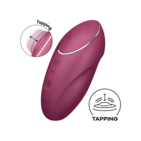 SATISFYER - TAP & CLIMAX 1 VIBRATORE LAY-ON ROSSO