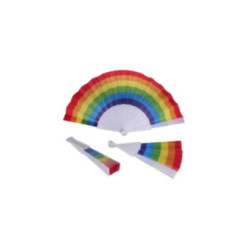 PRIDE - VENTAGLIO IN TESSUTO CON BANDIERA LGBT