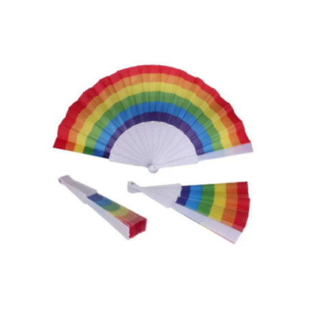 PRIDE - VENTAGLIO IN TESSUTO CON BANDIERA LGBT