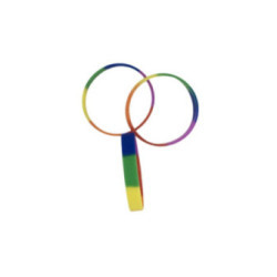 PRIDE - BRACCIALE IN SILICONE CON BANDIERA LGBT