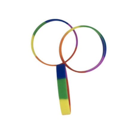 PRIDE - BRACCIALE IN SILICONE CON BANDIERA LGBT