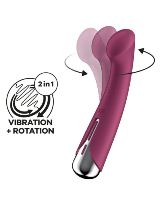 SATISFYER - SPINNING G-SPORT 1 VIBRATORE ROTATORE ROSSO