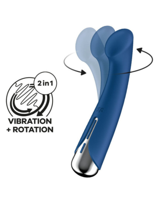 SATISFYER - SPINNING G-SPORT 1 VIBRATORE ROTATORE BLU