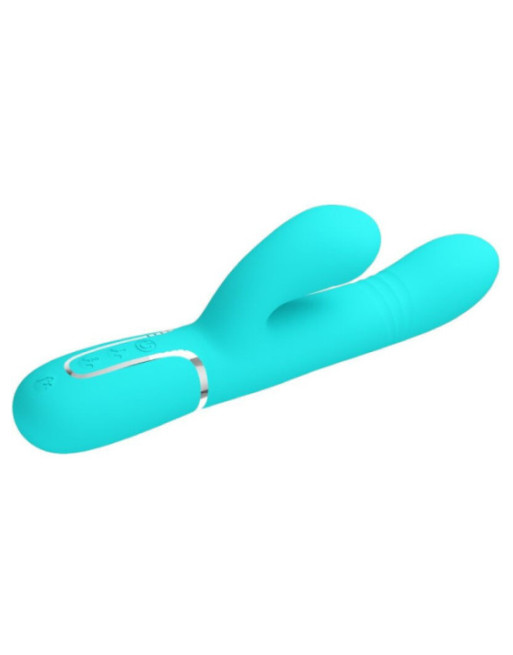 PRETTY LOVE - VIBRATORE MULTIFUNZIONE G-SPOT VERDE ACQUA