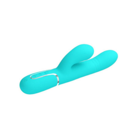 PRETTY LOVE - VIBRATORE MULTIFUNZIONE G-SPOT VERDE ACQUA