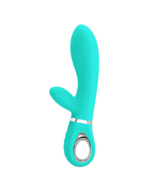 PRETTY LOVE - VIBRATORE MULTIFUNZIONE G-SPOT THOMAS VERDE ACQUA