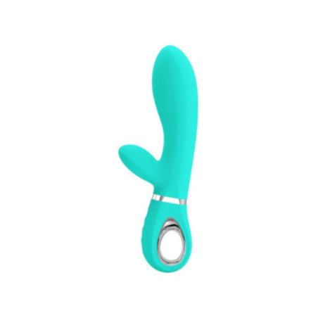 PRETTY LOVE - VIBRATORE MULTIFUNZIONE G-SPOT THOMAS VERDE ACQUA