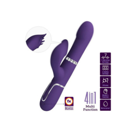 PRETTY LOVE - ZALIN PERLE VIBRATORE CONIGLIO 4 EN 1 VIOLA