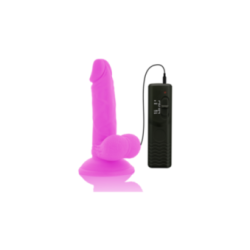 DIVERSIA - DILDO VIBRANTE FLESSIBILE VIOLA 17 CM -O- 3