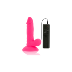 DIVERSIA - DILDO VIBRANTE FLESSIBILE ROSA 17 CM -O- 3