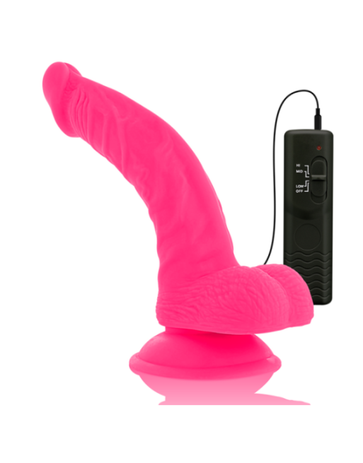 DIVERSIA - DILDO VIBRANTE FLESSIBILE ROSA 21