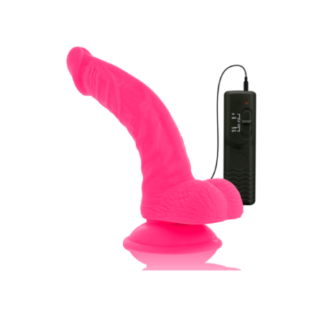 DIVERSIA - DILDO VIBRANTE FLESSIBILE ROSA 21