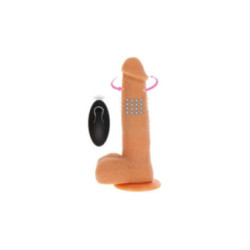 GET REAL - PELLE DILDO VIBRANTE CON PERLINE ROTANTI