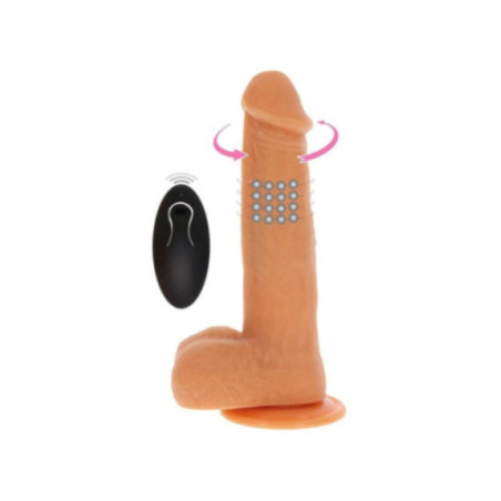 GET REAL - PELLE DILDO VIBRANTE CON PERLINE ROTANTI