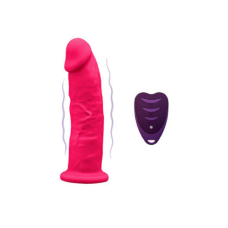 SILEXD - MODELLO PENE REALISTICO 2 ROSA + TELECOMANDO LRS 17 CM
