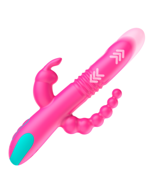 HAPPY LOKY - TRIPLA STIMOLAZIONE DONALD: COMPATIBILE CON LA TECNOLOGIA WIRELESS ANALE, G-SPOT E CLITORIDEA WATCHME