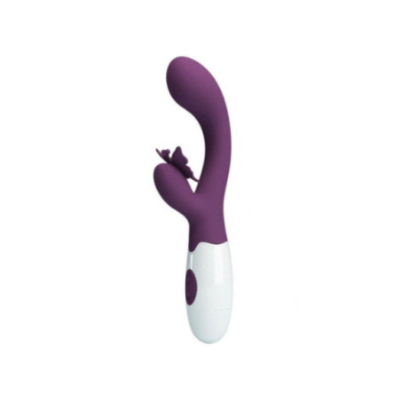 PRETTY LOVE - BUTTERFLY KISS VIBRATORE RABBIT E STIMOLATORE PUNTO G VIOLA