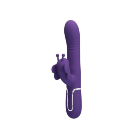 PRETTY LOVE - VIBRATORE MULTIFUNZIONE RABBIT 4 IN 1 FARFALLA VIOLA