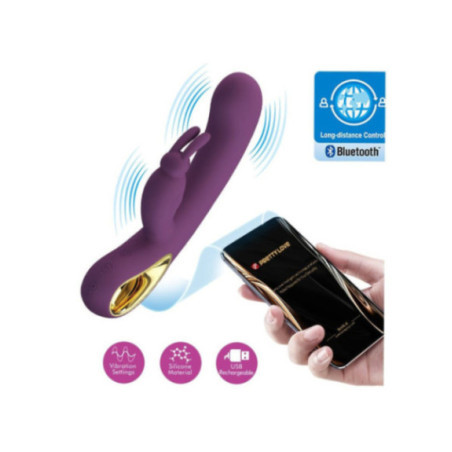 PRETTY LOVE - LIAM VIBRATORE RABBIT E STIMOLATORE DEL PUNTO G VIOLA