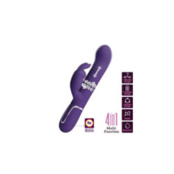 PRETTY LOVE - COALE VIBRATORE CONIGLIO CARBONE 4 EN 1 VIOLA