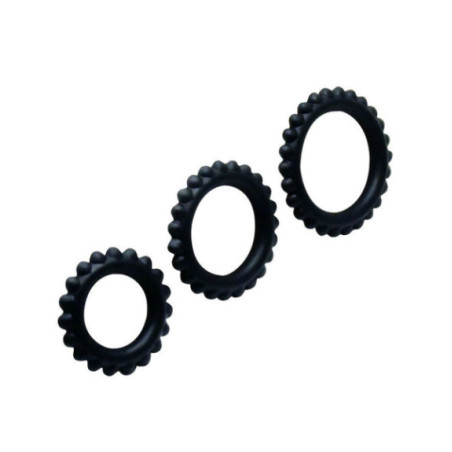 BAILE - TITAN SET 3 PZ ANELLI PER IL CAZZO NERO 2