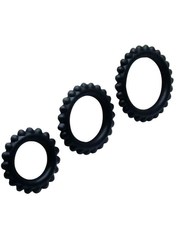 BAILE - TITAN SET 3 PZ ANELLI PER IL CAZZO NERO 2