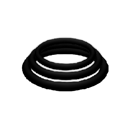 JOYDIVISION POTENZDUO - PLUS SET 3 ANELLI NERO - S, M, L