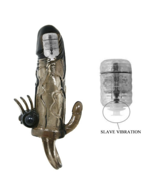 BAILE - COPRI PENE BRAVE MAN CON CLIT E STIMOLAZIONE ANALE DOPPIO BULLET NERO 16