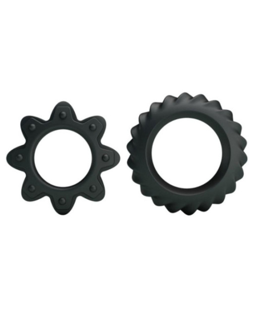 BAILE - KIT 2 ANELLI FIORITI IN SILICONE