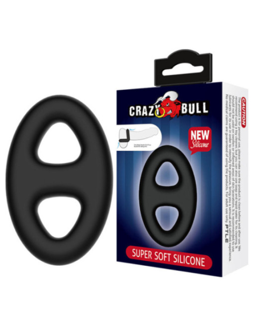 CRAZY BULL - ANELLO DOPPIO OVALE IN SILICONE