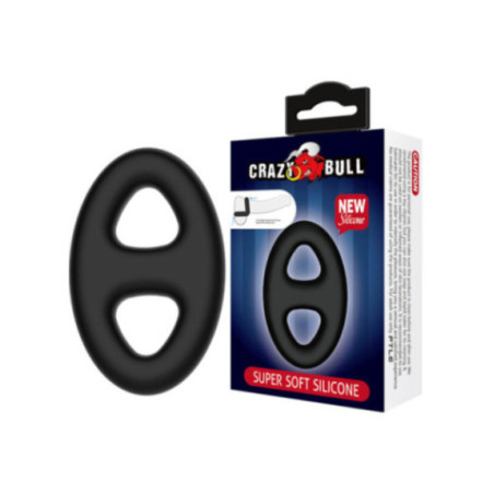 CRAZY BULL - ANELLO DOPPIO OVALE IN SILICONE