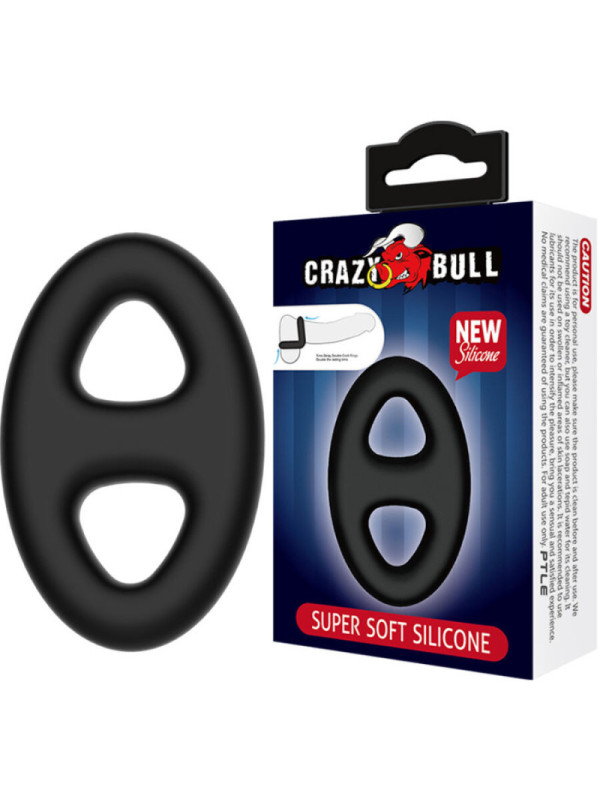 CRAZY BULL - ANELLO DOPPIO OVALE IN SILICONE