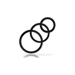 ADDICTED TOYS - SET DI ANELLI PER PENE NERO