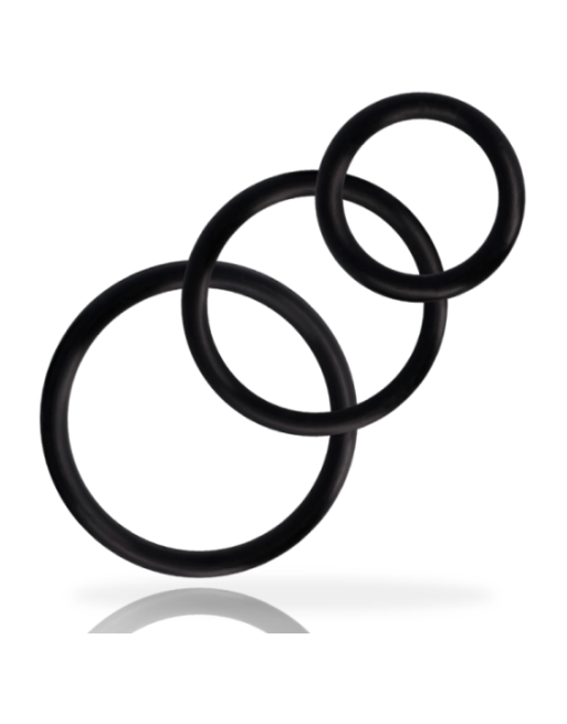 ADDICTED TOYS - SET DI ANELLI PER PENE NERO