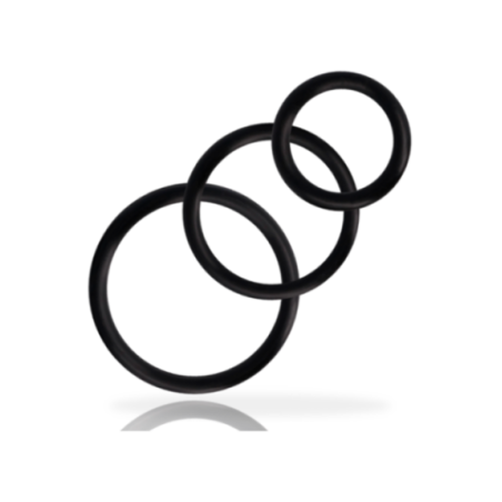 ADDICTED TOYS - SET DI ANELLI PER PENE NERO