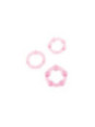SEVEN CREATIONS - SET DI TRE ANELLI PER PENE ROSA