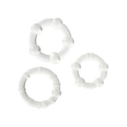 SEVEN CREATIONS - SET DI TRE ANELLI PER PENE TRASPARENTI