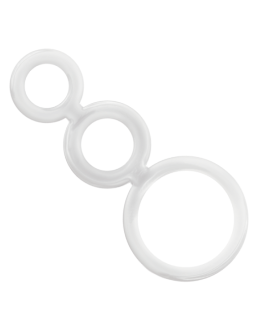 ADDICTED TOYS - SET DI ANELLI PER PENE TRASPARENTE