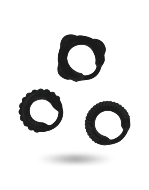 ADDICTED TOYS - SET C-RING NERO